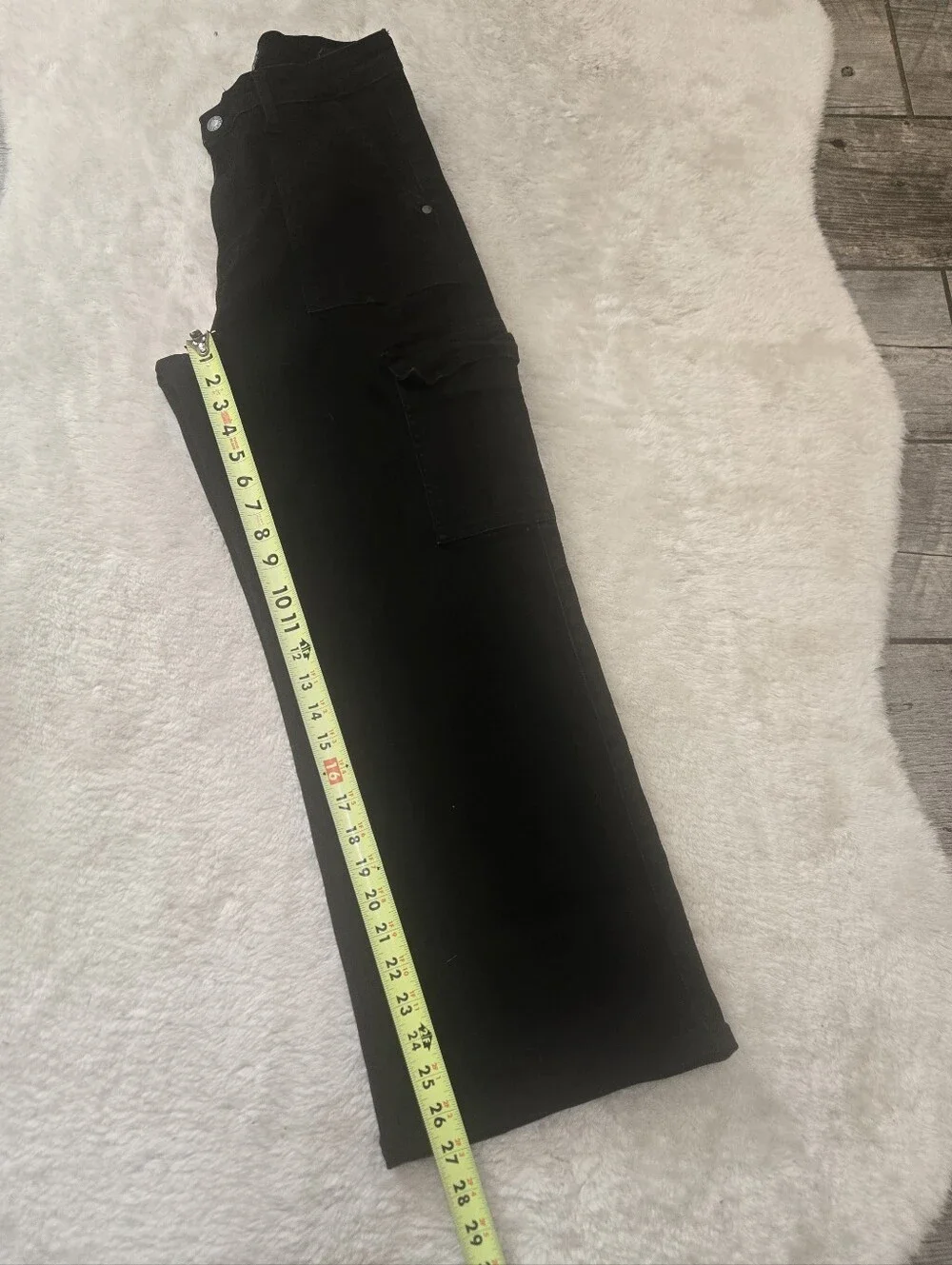 Judy Blue Black High-Rise Cargo Wide Leg Skater Stretch Utility Jeans, 11/30